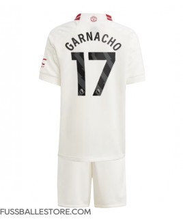 Günstige Manchester United Alejandro Garnacho #17 3rd trikot Kinder 2023-24 Kurzarm (+ Kurze Hosen)